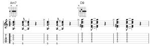 common jazz chords guitar exercise